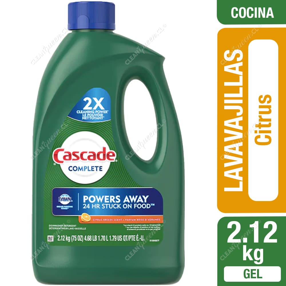Cascade Detergente Lavavajillas Gel Citrus 2.12 kg