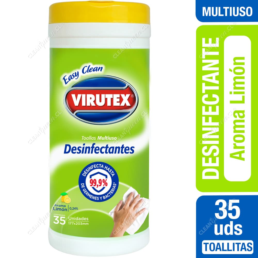 Virutex Toallitas Desinfectantes Multiuso Limón 35 un