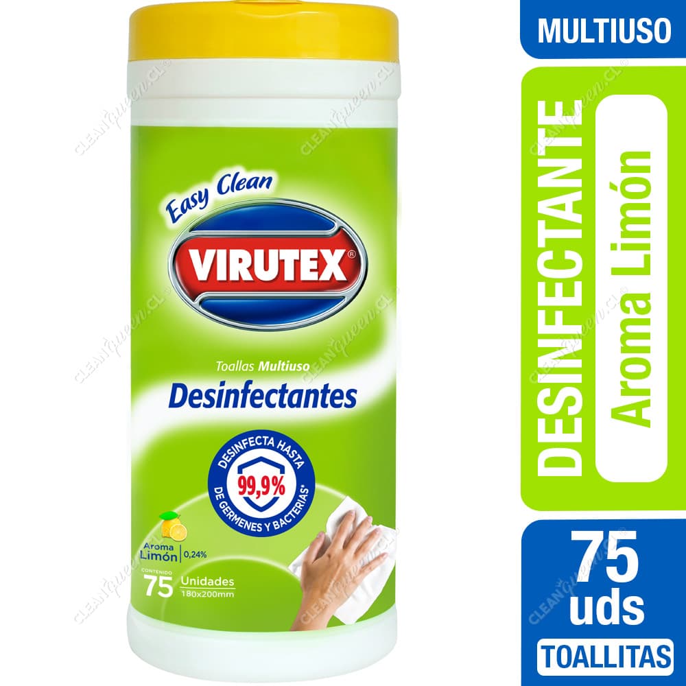 Virutex Toallitas Desinfectantes Multiuso Limón 75 un