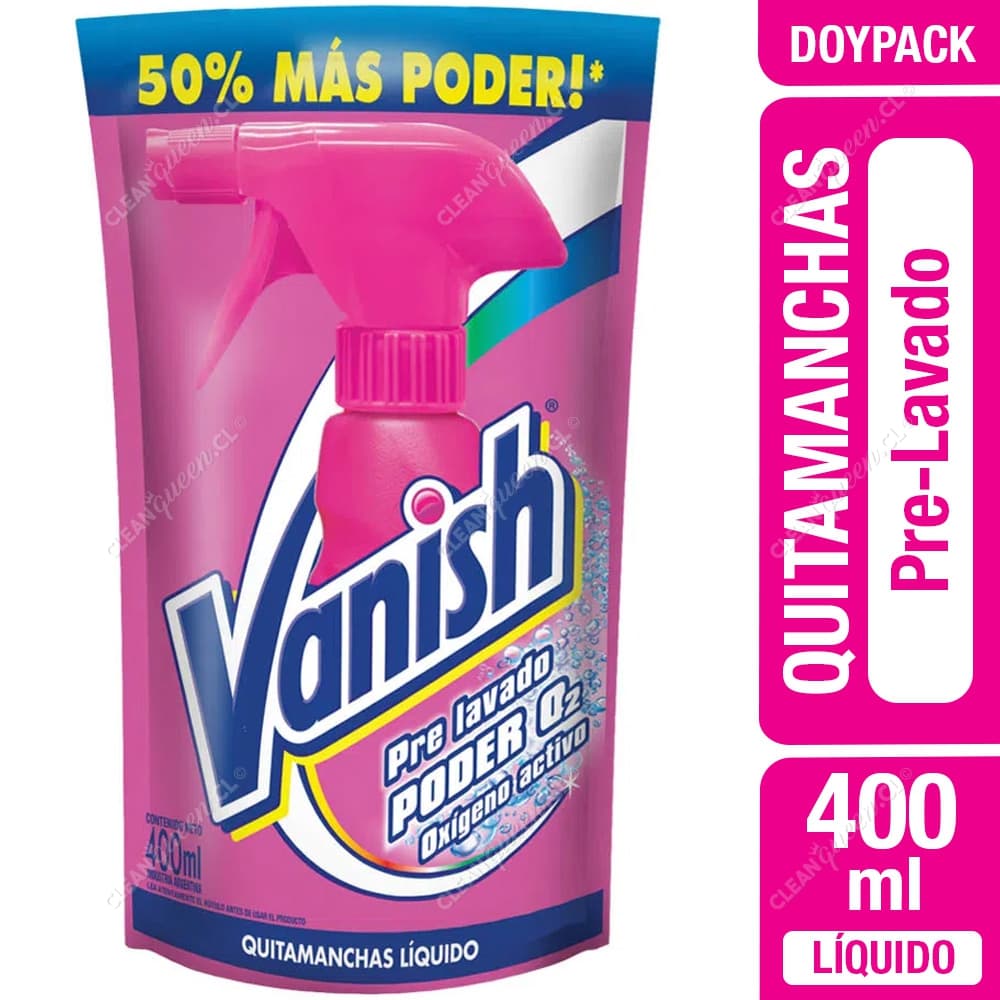 Vanish Removedor de Manchas Poder O2 Prelavado Doypack 400 ml