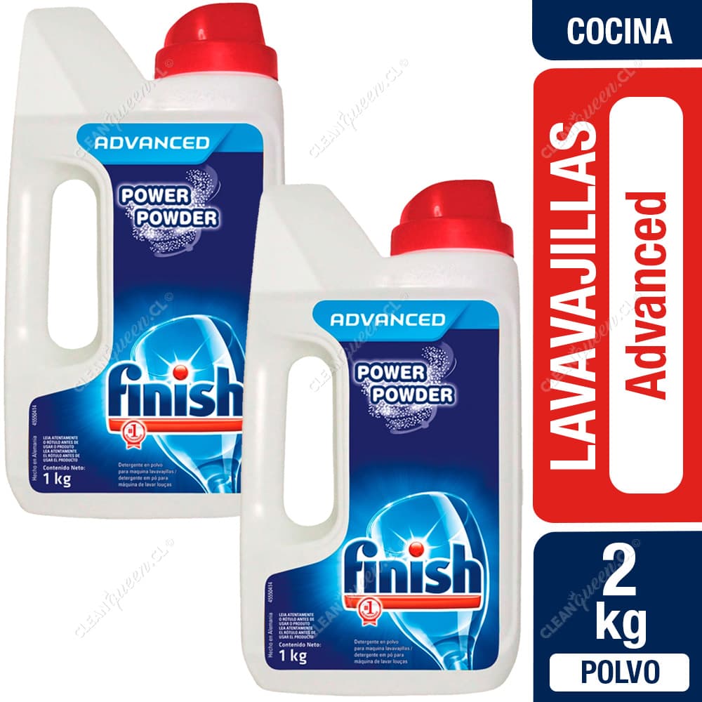 Finish Detergente Lavavajillas Polvo Advanced 2 x 1 kg