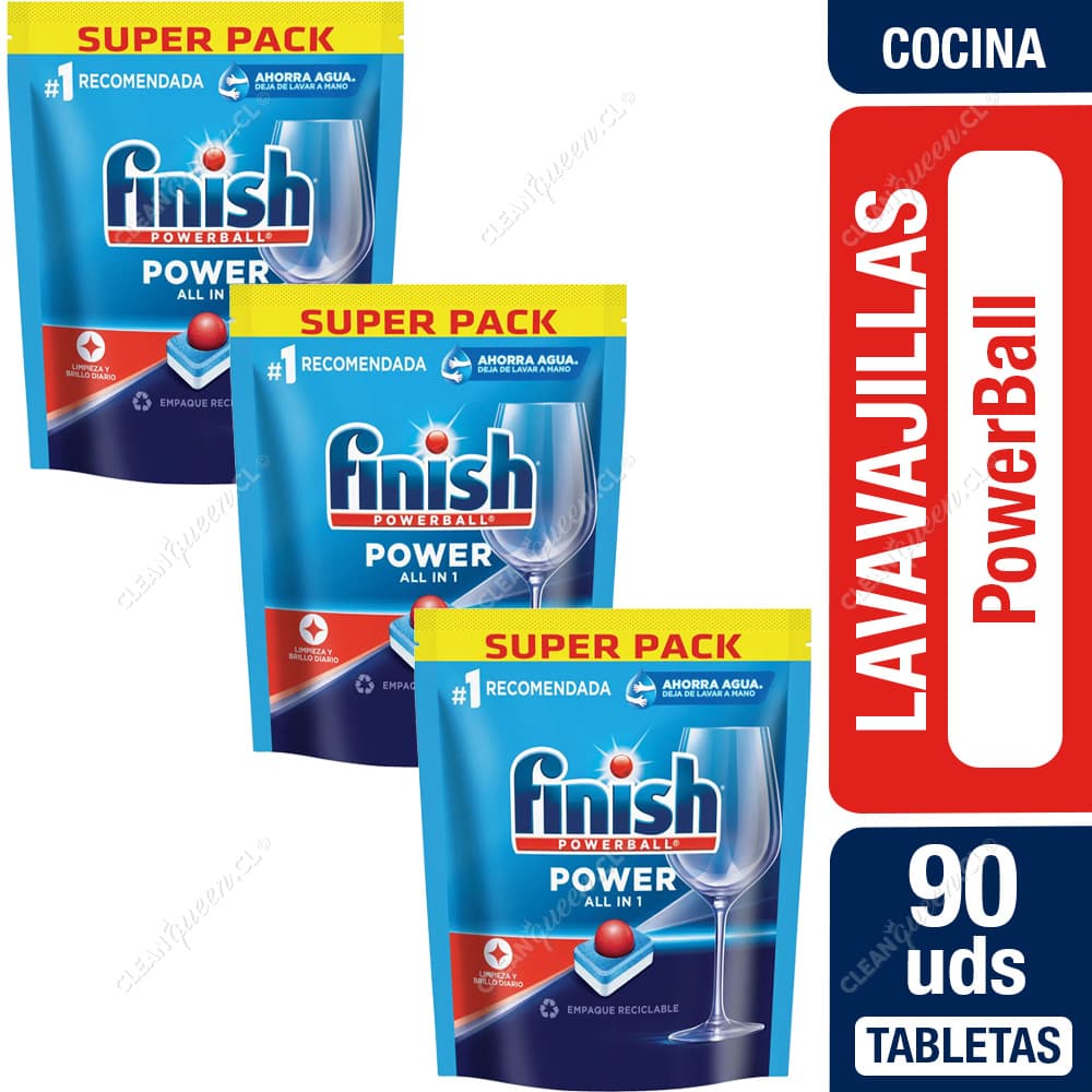 Finish Detergente Lavavajillas Tabletas Power 3 x 30 un