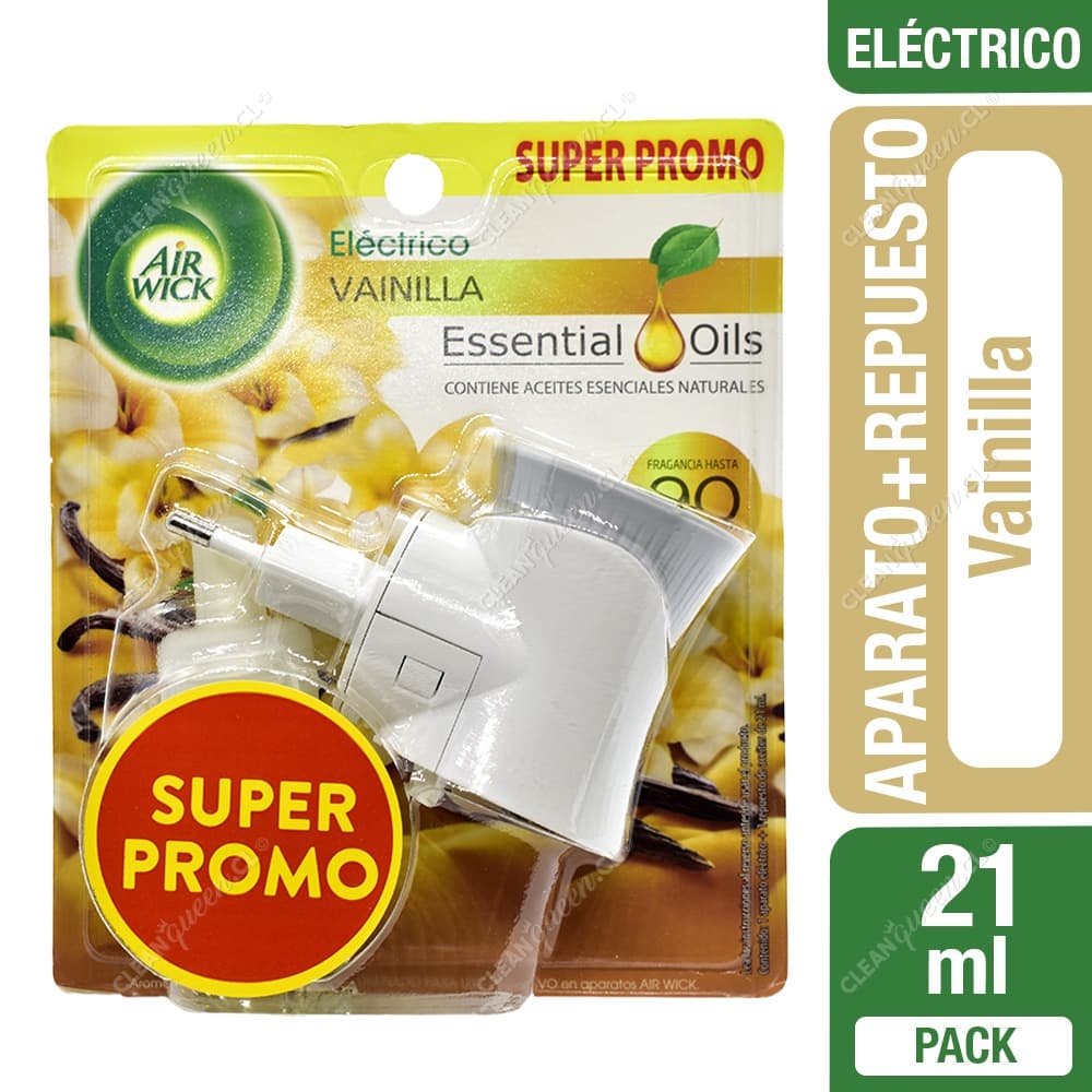 Air Wick Aparato + Repuesto Aromatizante Ambiental Eléctrico Vainilla 21 ml