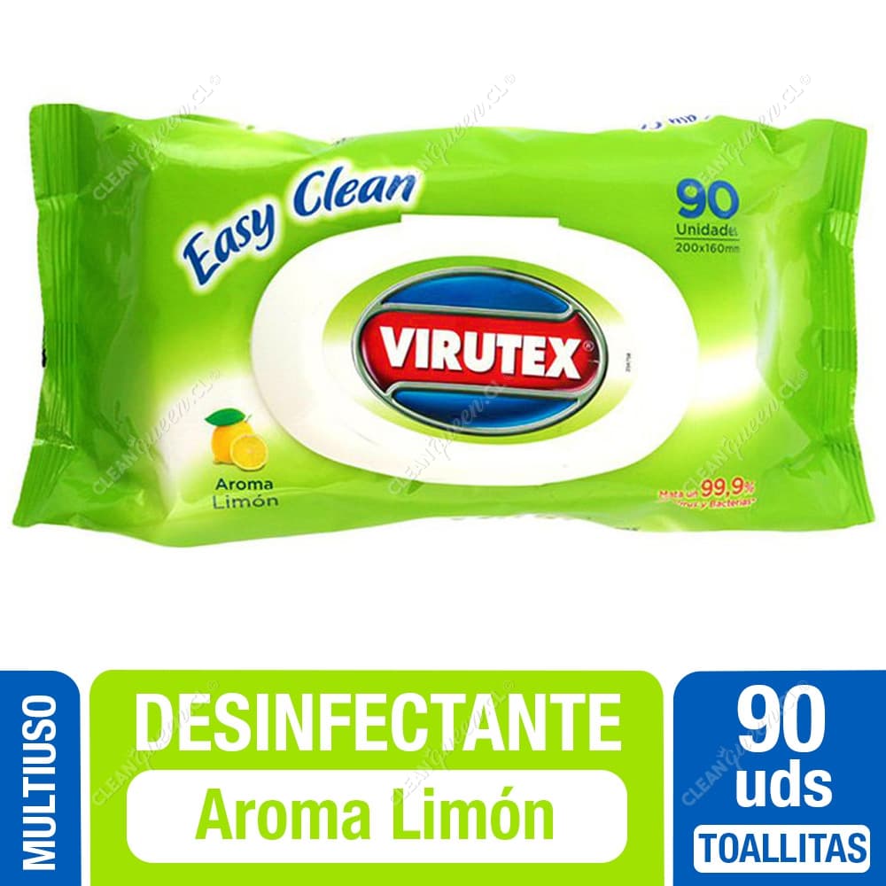 Virutex Toallitas Desinfectantes Multiuso Limón 90 un