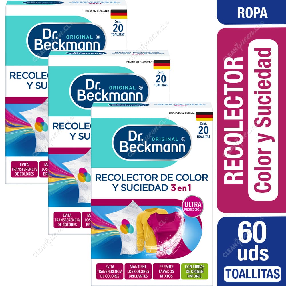 Dr. Beckmann Recolector de Color y Suciedad en Toallitas 3 x 20 un