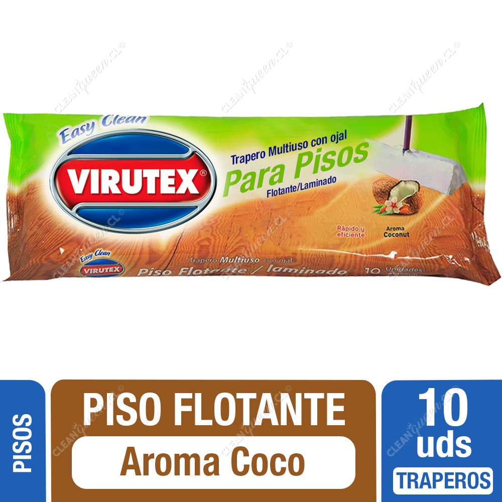 Virutex Trapero Húmedo Piso Flotante con Ojal Coco 10 un