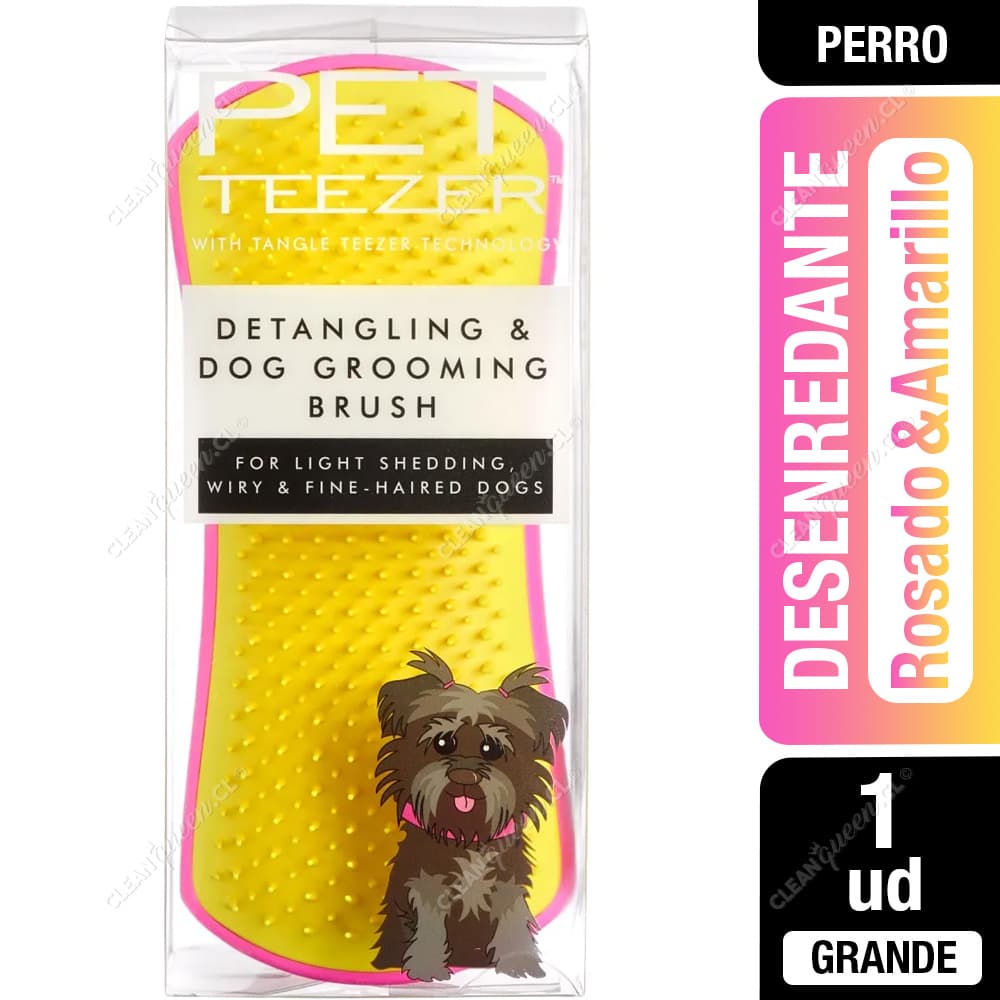 Pet Teezer Cepillo Desenredante Rosado & Amarillo Grande
