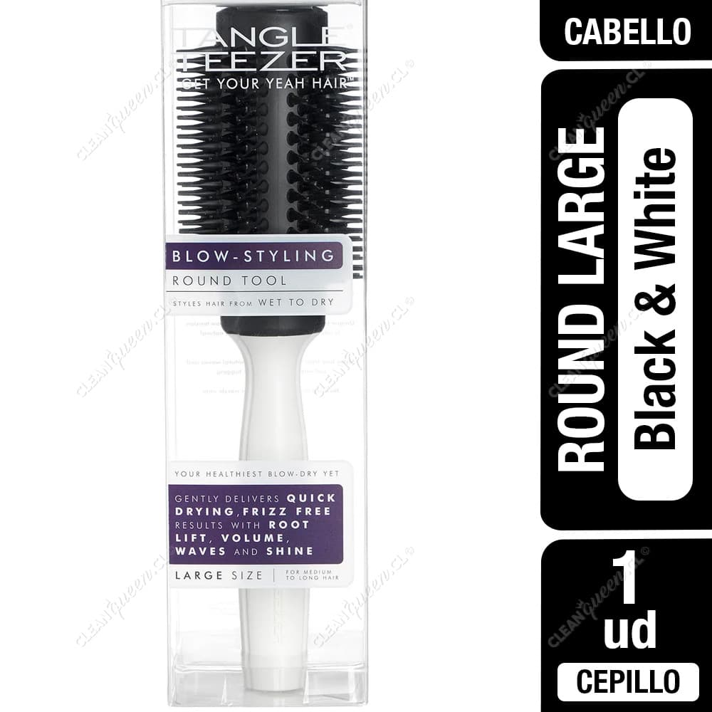 Tangle Teezer Cepillo The Round Tool Large Black & White