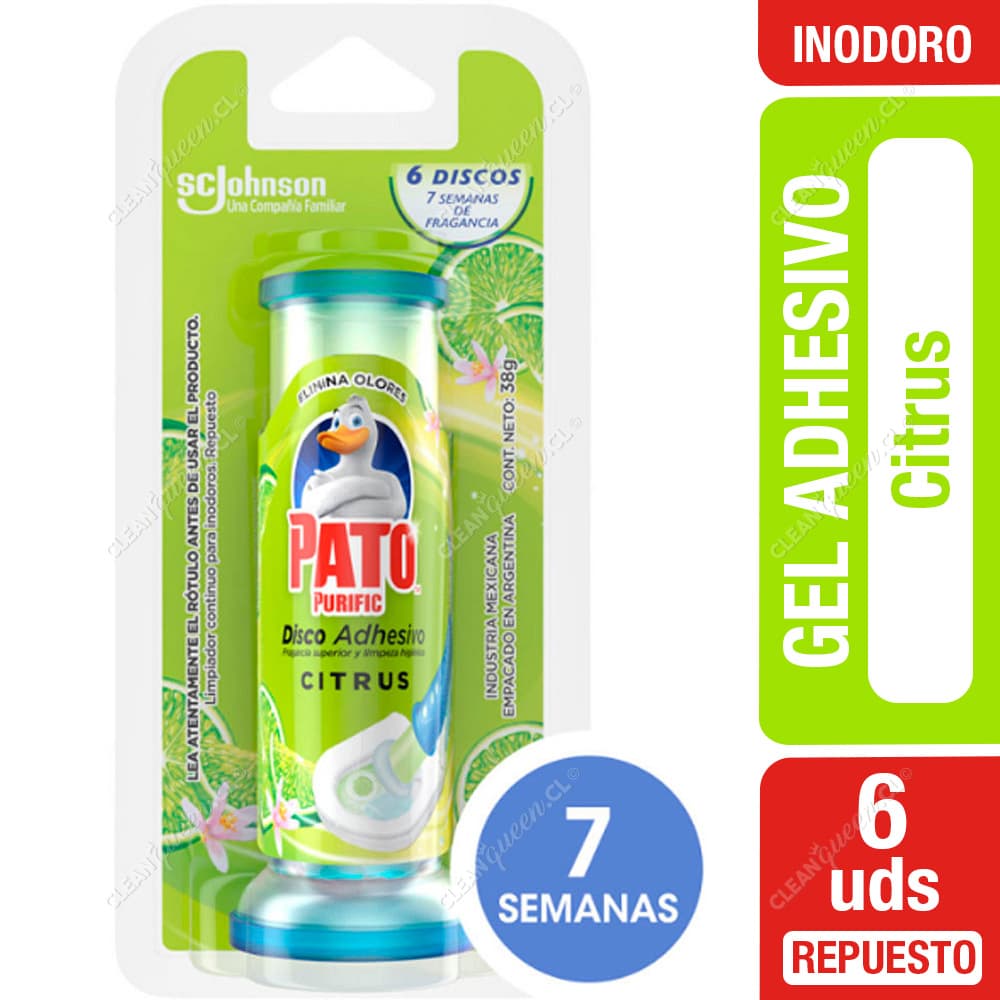 Pato Purific Discos Adhesivos Citrus Repuesto 6 un