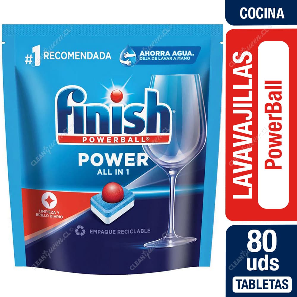 Finish Detergente Lavavajillas Tabletas Power 80 un