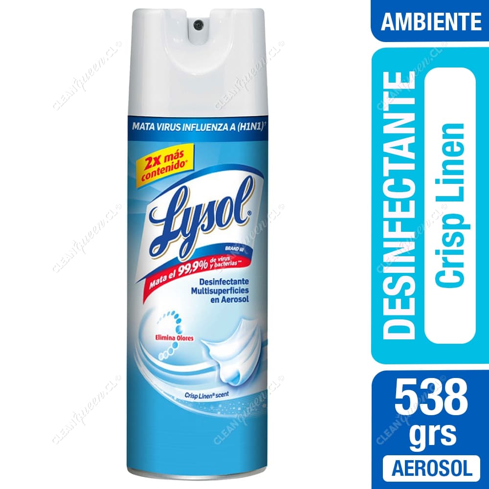 Lysol Desinfectante Ambiental Aerosol Crisp Linen 538 g