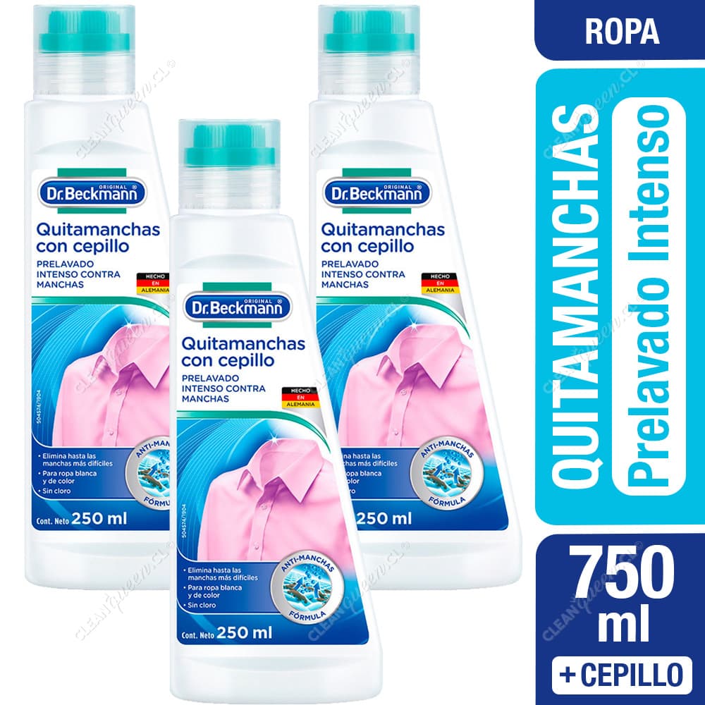 Dr. Beckmann Quitamanchas con Cepillo Prelavado Intenso 3 x 250 ml