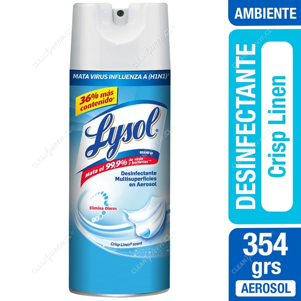 Lysol Desinfectante Ambiental Aerosol Crisp Linen 354 g