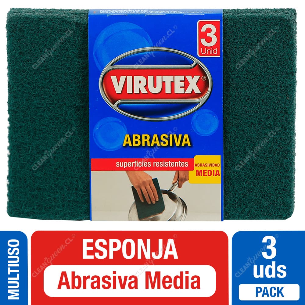 Virutex Esponja Abrasiva Media 3 un