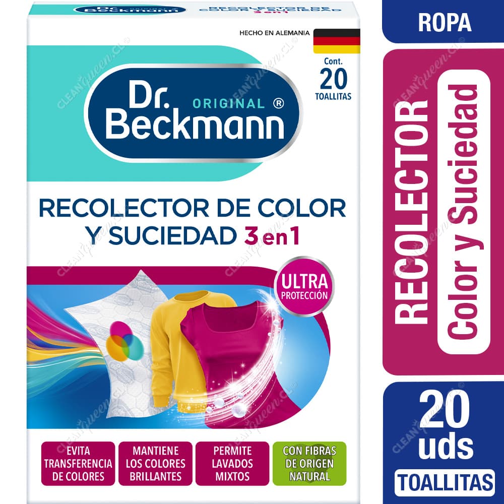 Dr. Beckmann Recolector de Color y Suciedad en Toallitas 20 un