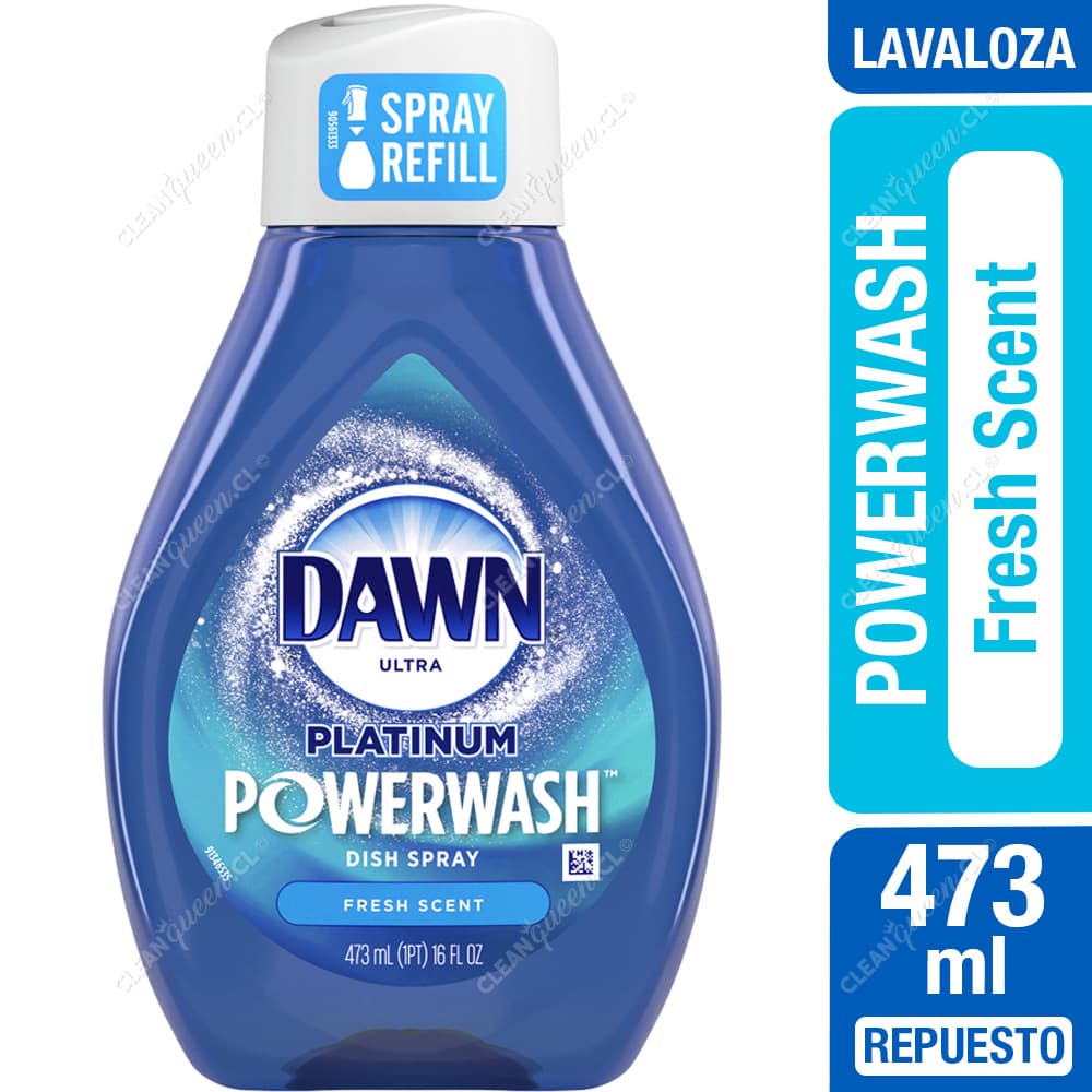 Dawn Lavaloza Spray Platinum Powerwash Fresh Scent Repuesto 473 ml