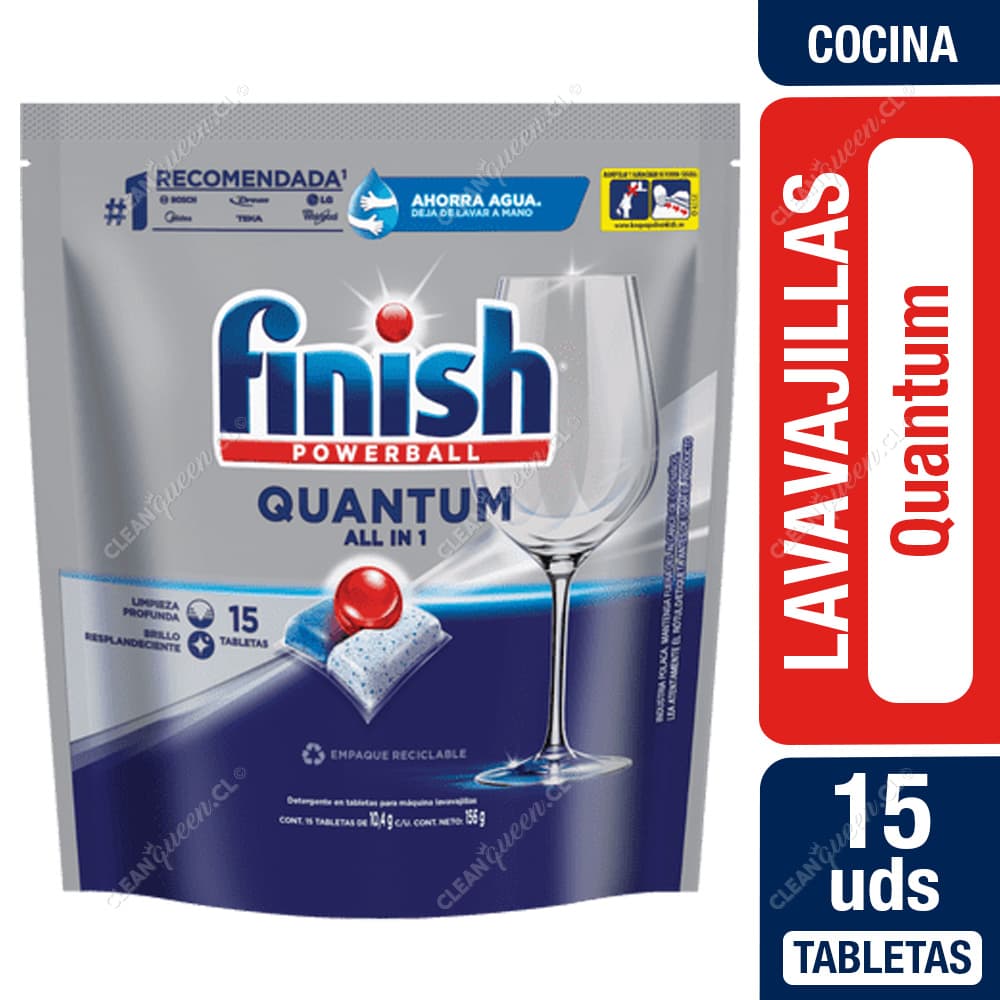 Finish Detergente Lavavajillas Tabletas Quantum 15 un