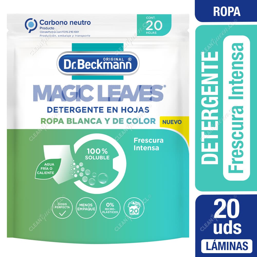 Dr. Beckmann Detergente Láminas Magic Leaves Frescura Intensa 20 un